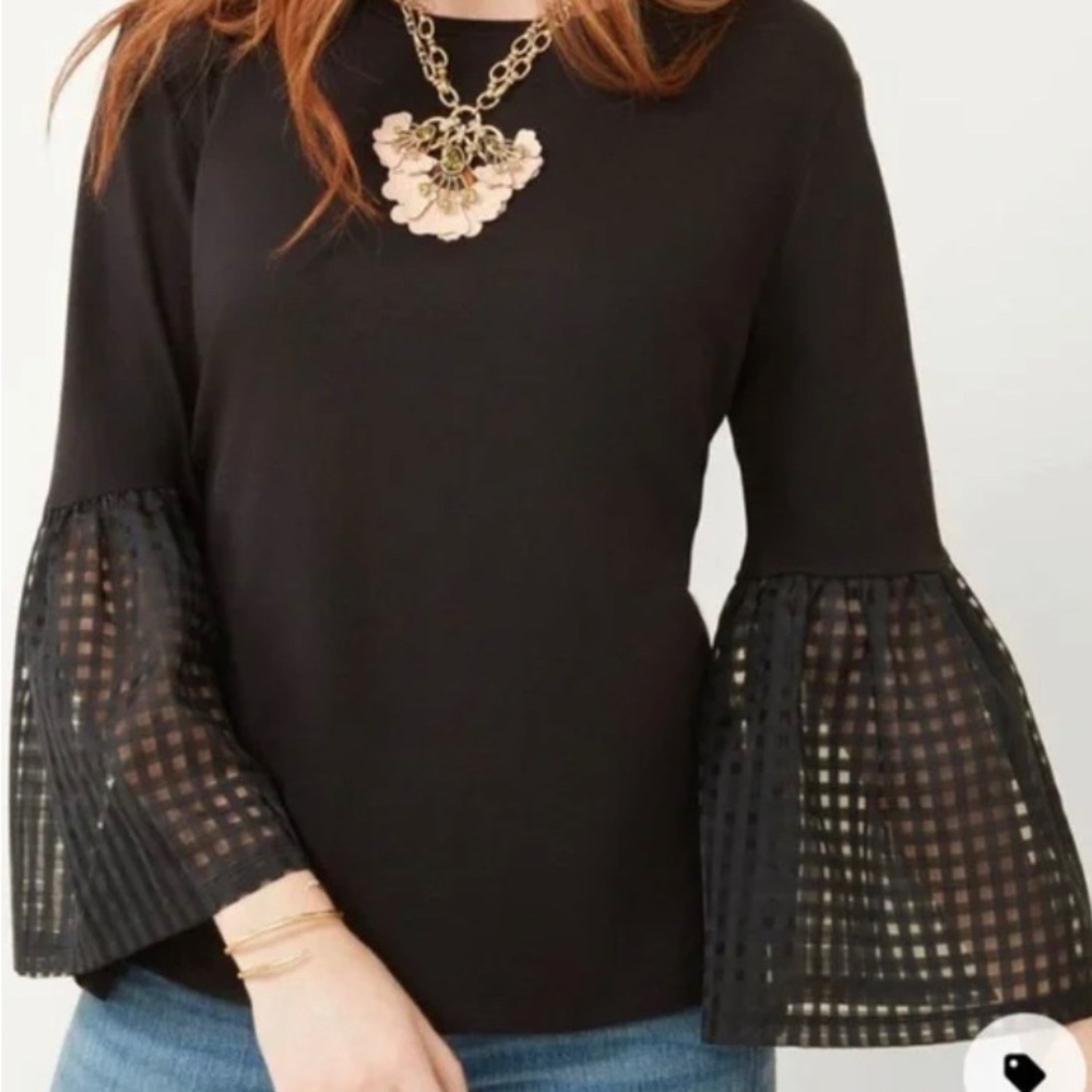 Lolo Black Shirt Maette by Stella and Dot Size Medium